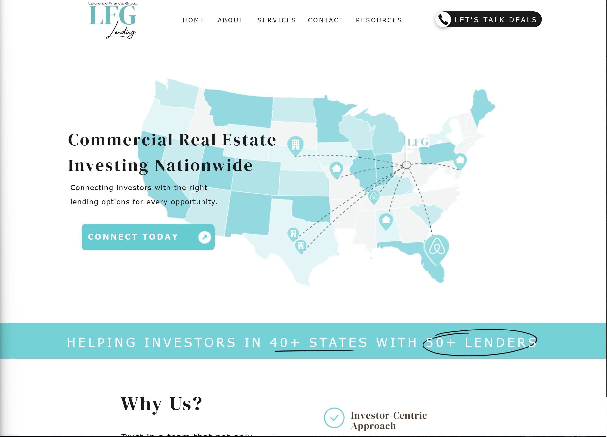 LFG Lending homepage screenshot
